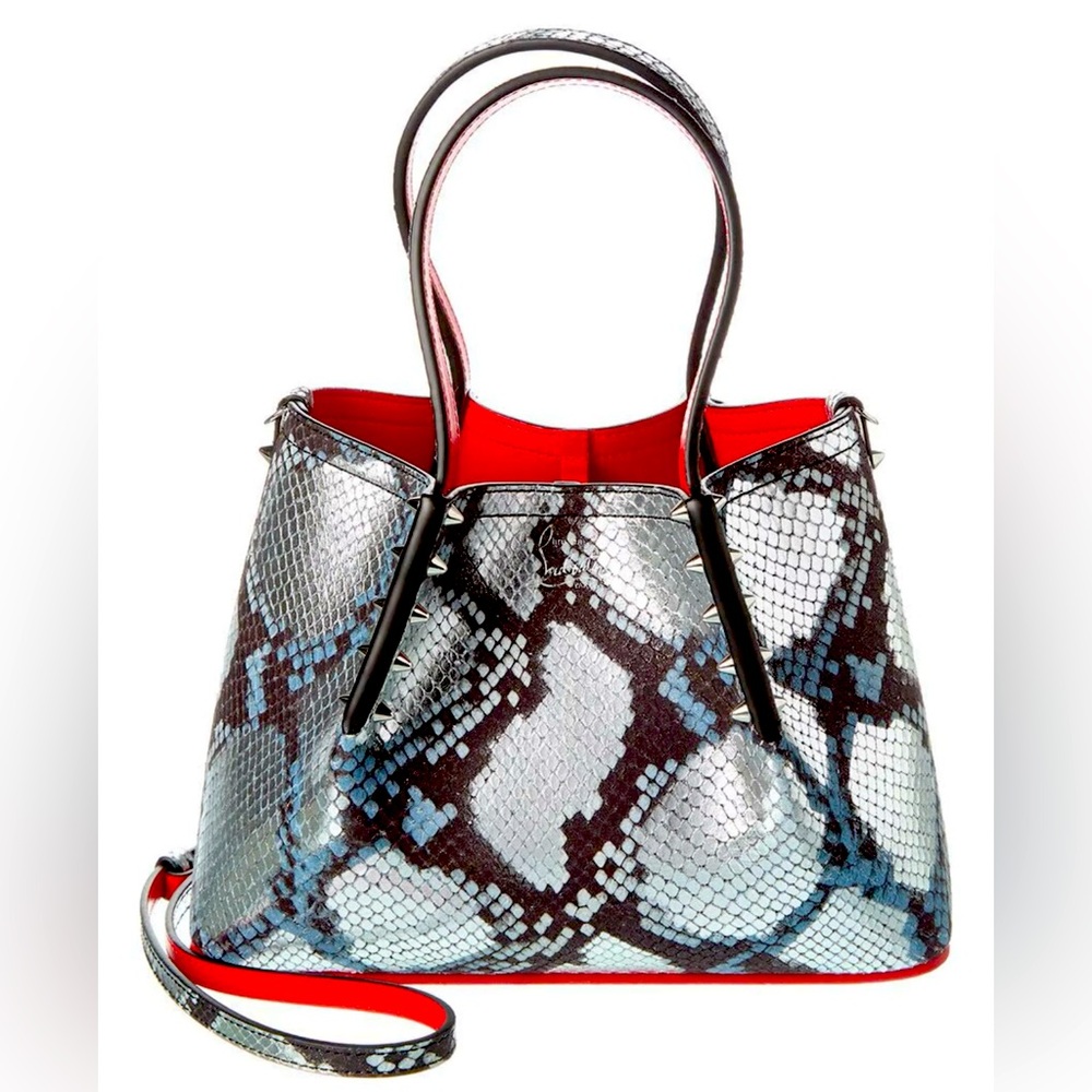 Christian Louboutin Cabarock Mini
Snake-Embossed Leather Snakeskin Patterned
